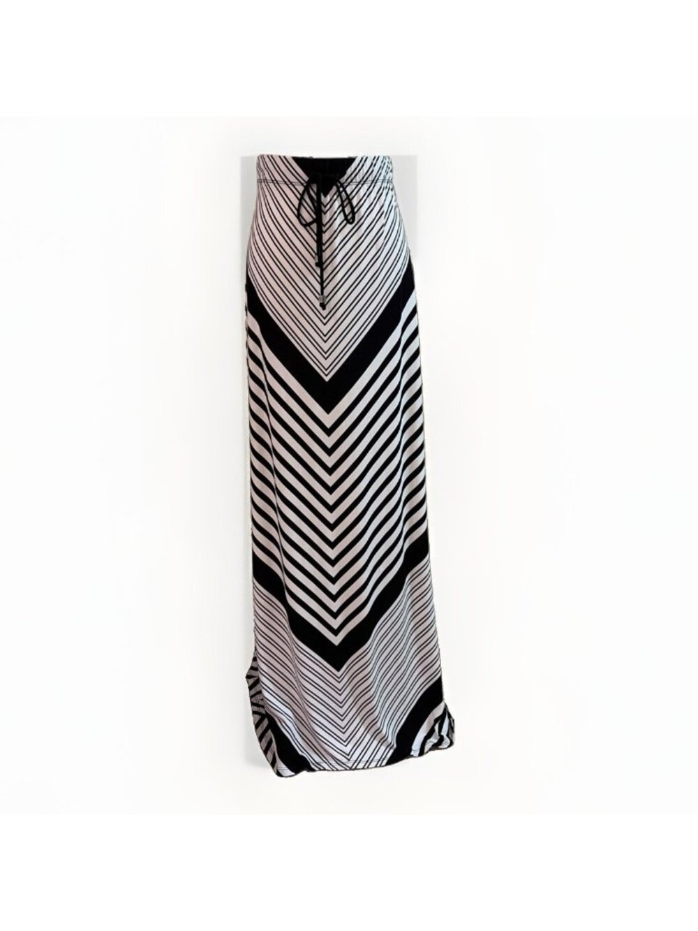 Michael Kors Maxi Skirt Size M Stretch Striped Tie Waist Stretch Pull-On Boho